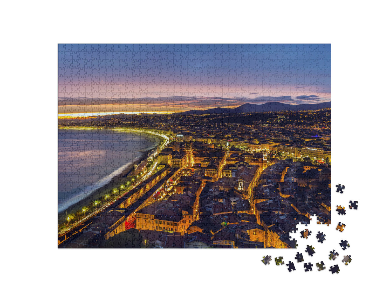 Puzzel 1000 stukjes „Prachtig in de avond na zonsondergang“