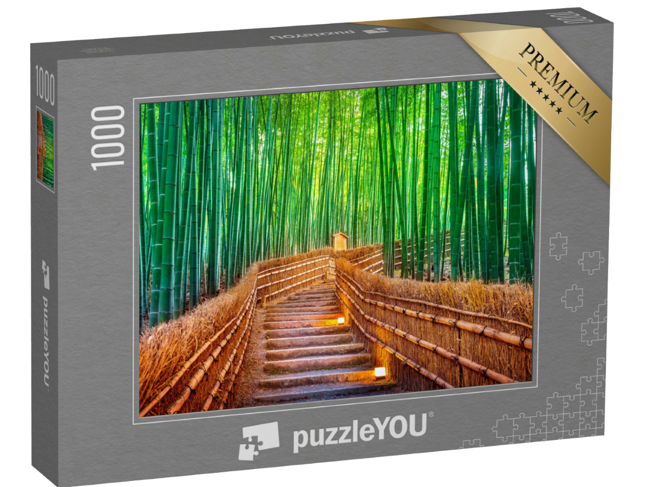 Puzzel 1000 stukjes „Mystiek bamboebos in Kyoto, Japan“