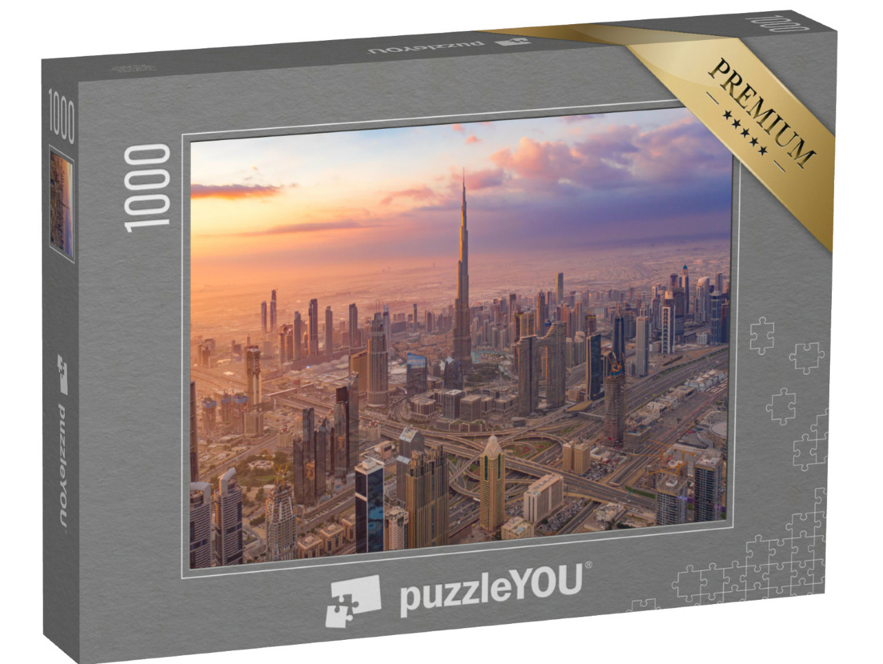 Puzzel 1000 stukjes „Luchtfoto van de Burj Khalifa in Dubai Downtown“