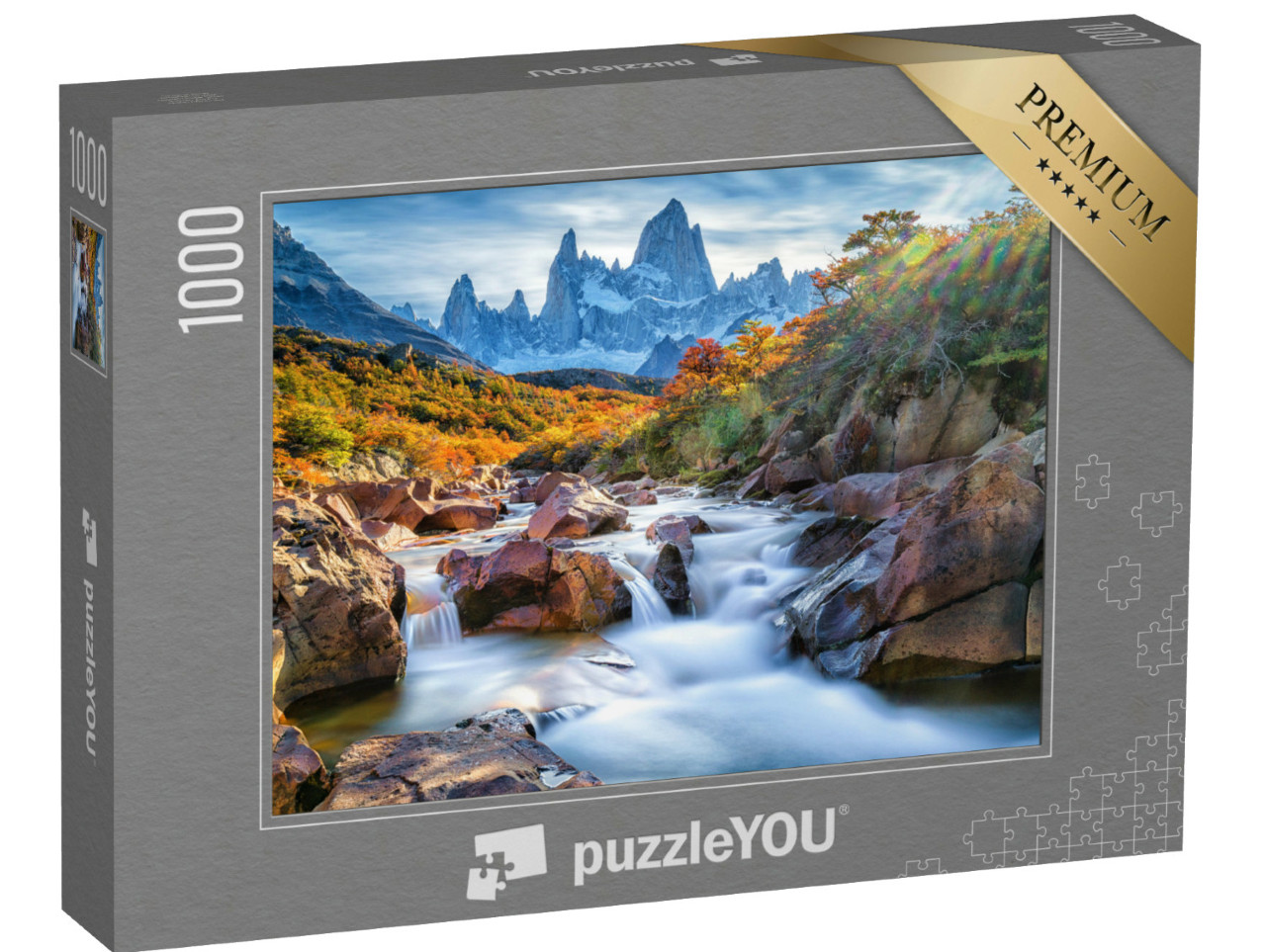 Puzzel 1000 stukjes „Spectaculair uitzicht: Mount Fitz Roy, Patagonië, Argentinië“