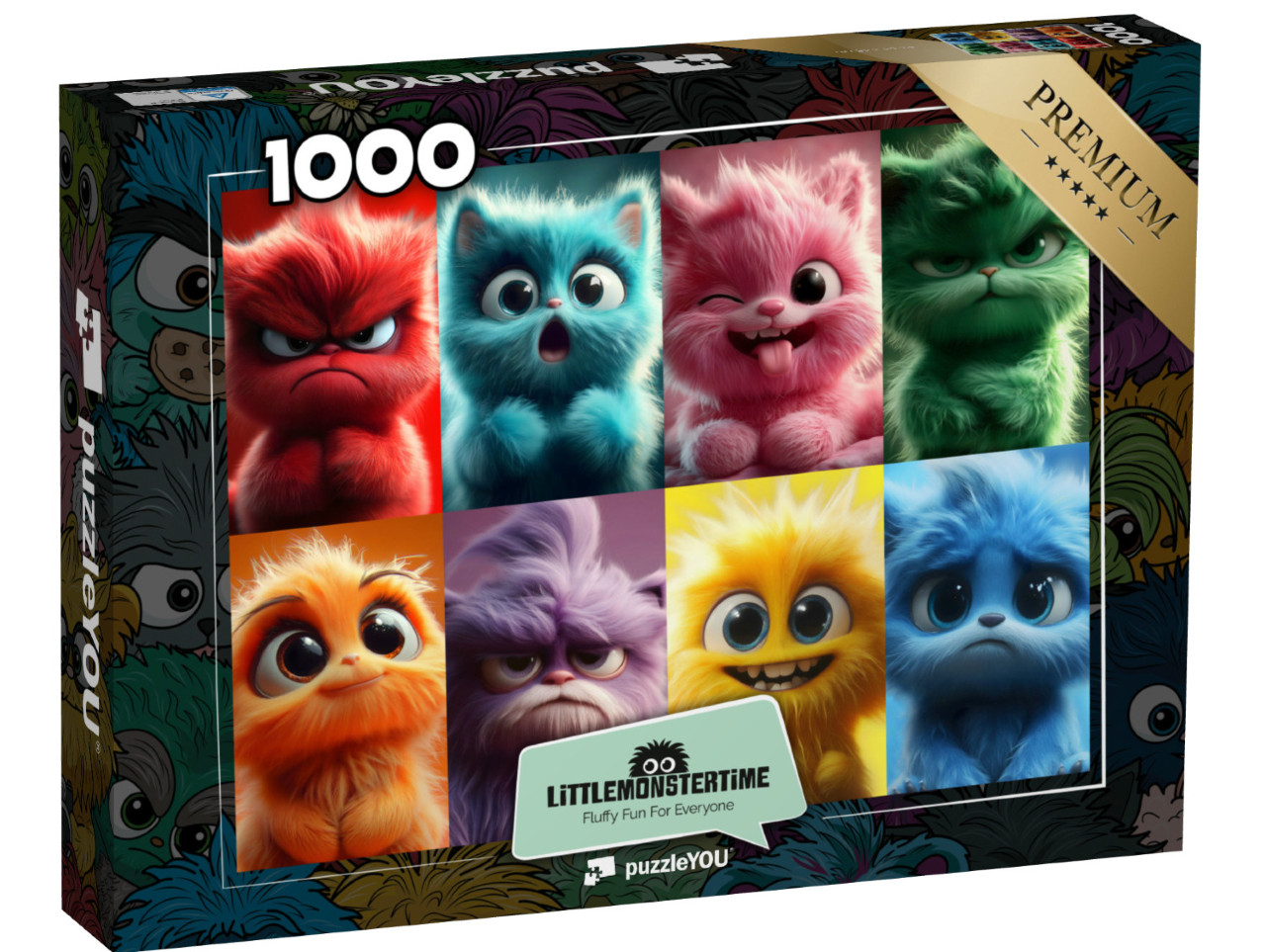 Puzzel 1000 stukjes „LITTLEMONSTERTIME: Monster-Emotions Collage“