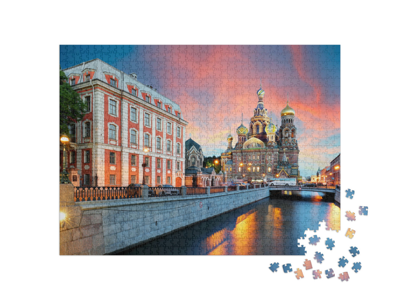 Puzzel 1000 stukjes „Kerk van de Verlosser, Sint-Petersburg, Rusland“