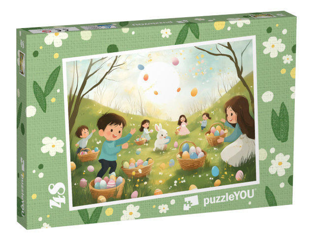 Puzzel 48 stukjes „Paaseieren magie in de lente“