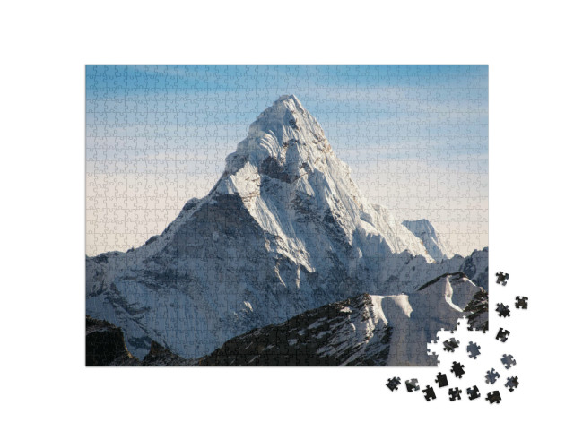 Puzzel 1000 stukjes „De Ama Dablam op weg naar het basiskamp van Everest, Nepal“
