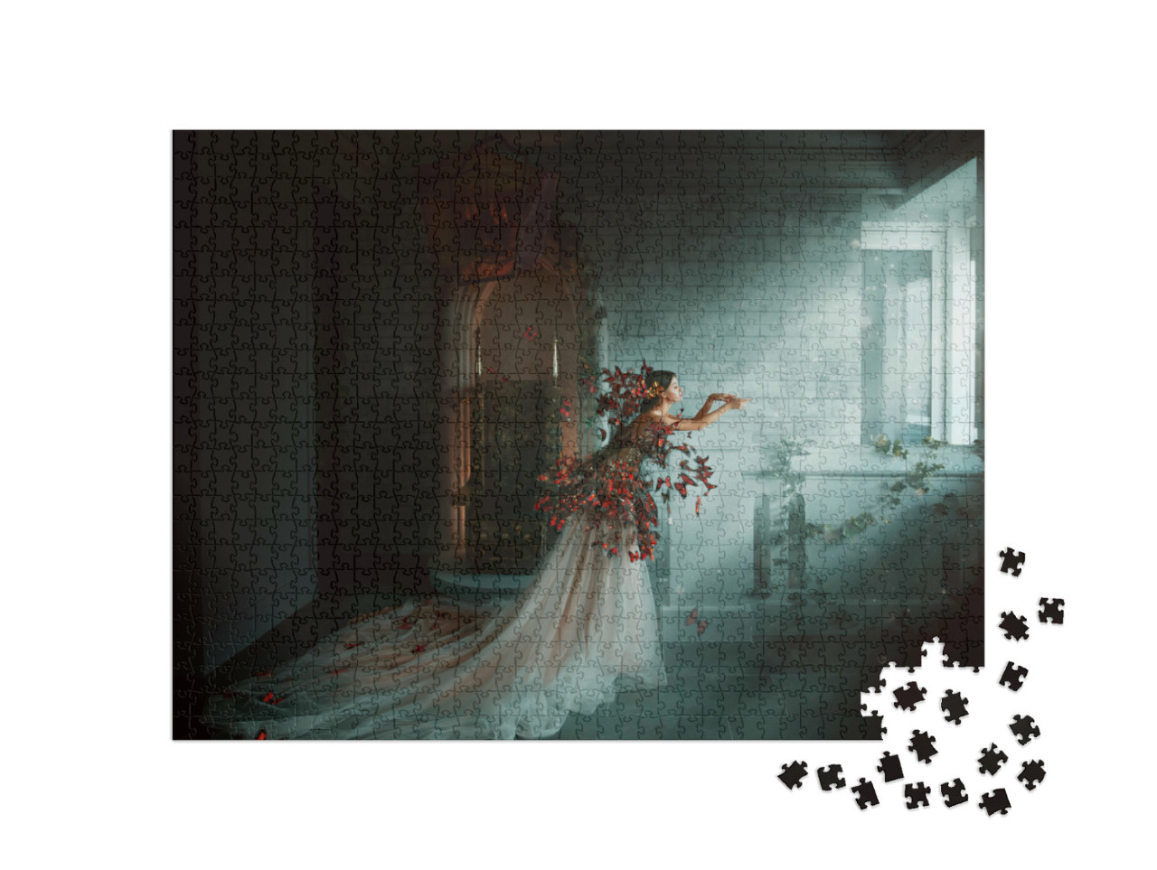 Puzzel 1000 stukjes „De vlindervrouw“