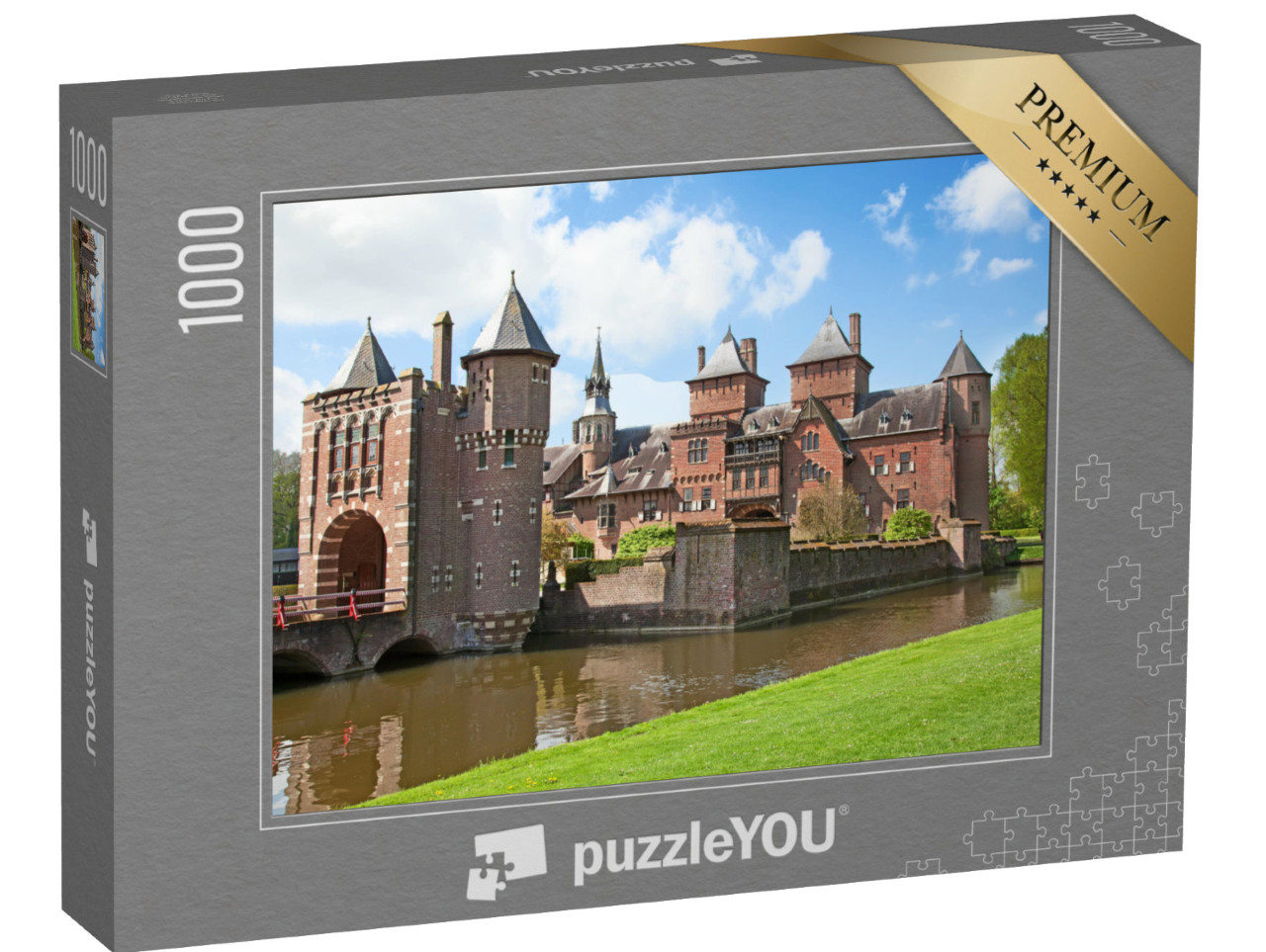 Puzzel 1000 stukjes „Kasteel De Haar bij Utrecht, Nederland“