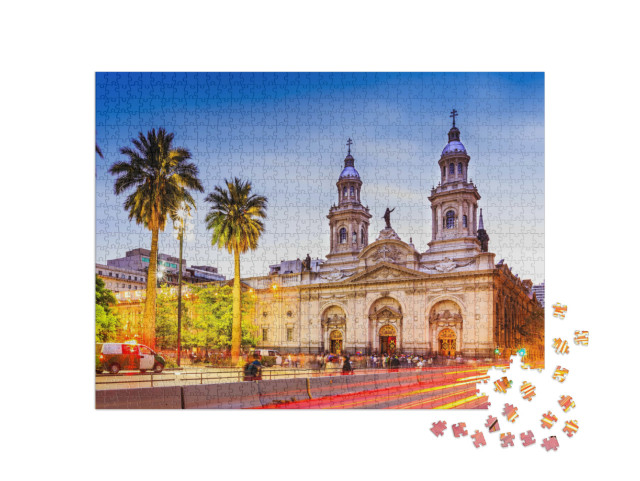 Puzzel 1000 stukjes „Plaza de Armas in Santiago de Chile, Chili“