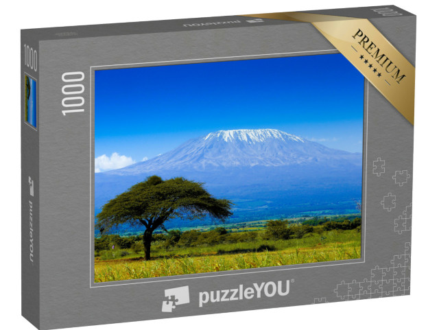 Puzzel 1000 stukjes „Kilimanjaro op de Afrikaanse savanne“