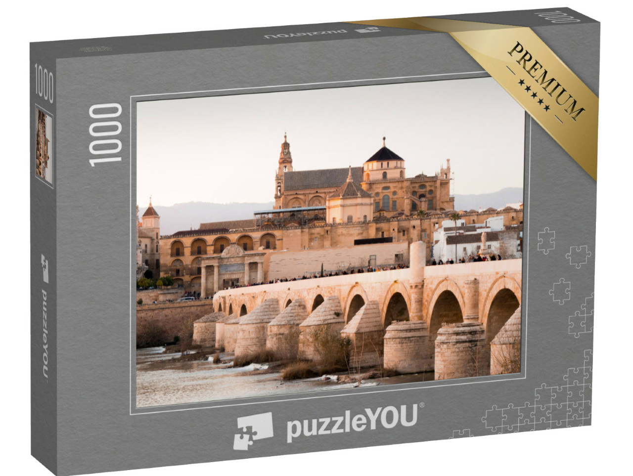 Puzzel 1000 stukjes „Mezquia en Romeinse brug in Córdoba, Spanje“