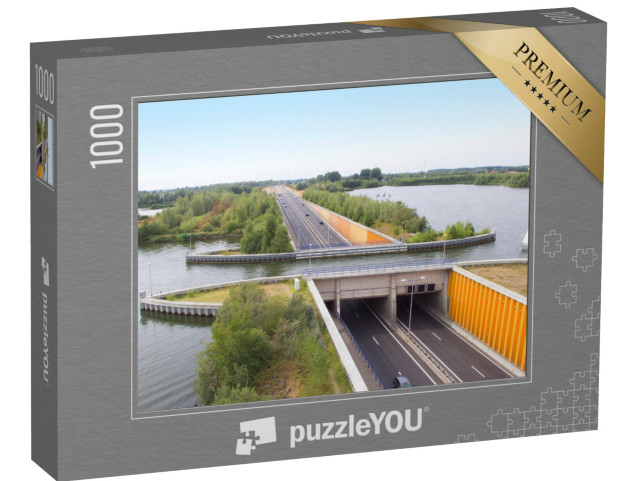 Puzzel 1000 stukjes „Bevaarbaar aquaduct bij Harderwijk, Nederland“