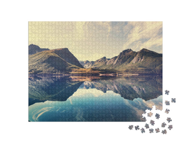 Puzzel 1000 stukjes „Landschap in Noorwegen“
