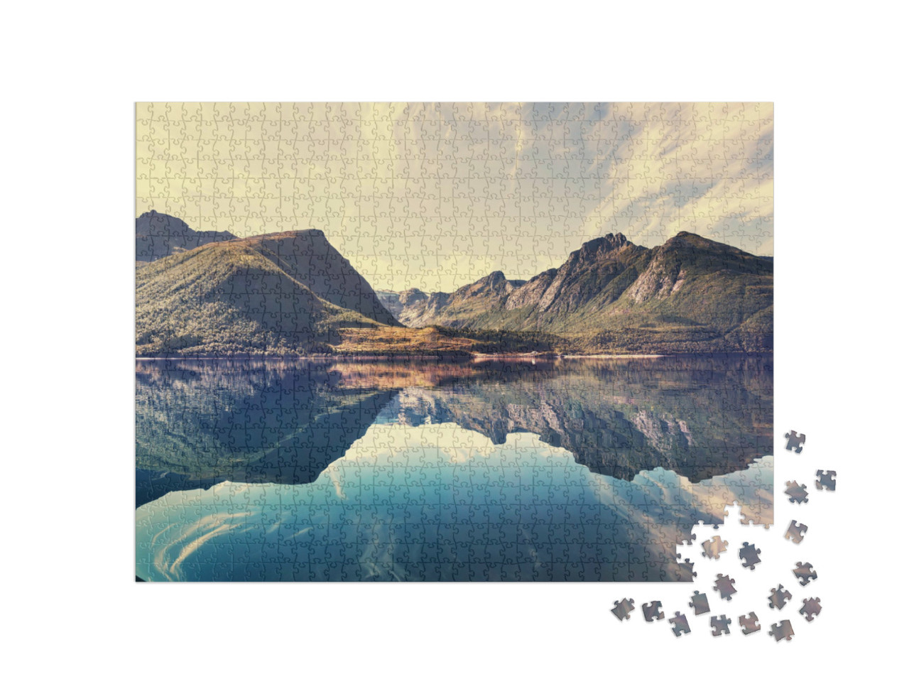 Puzzel 1000 stukjes „Landschap in Noorwegen“