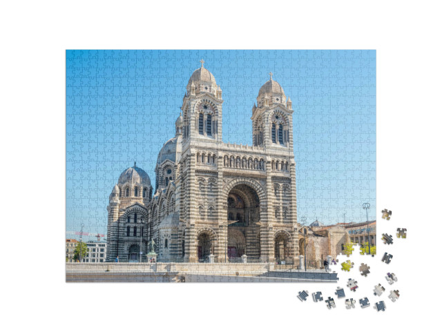 Puzzel 1000 stukjes „Kathedraal van Marseille, Frankrijk“