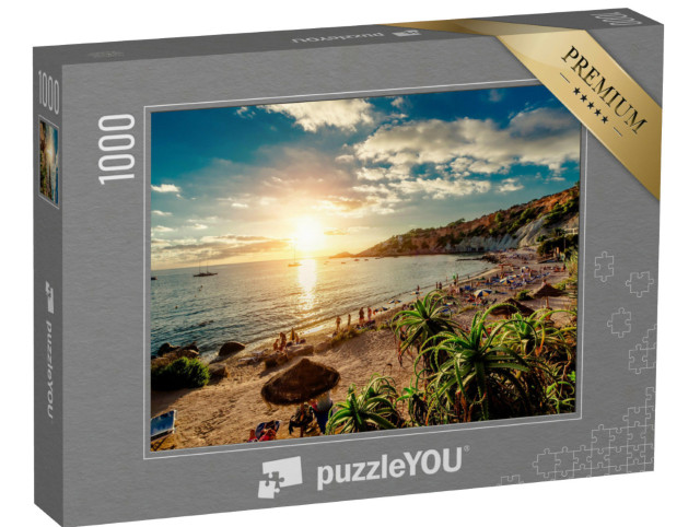 Puzzel 1000 stukjes „Een strand bij zonsondergang, Ibiza“