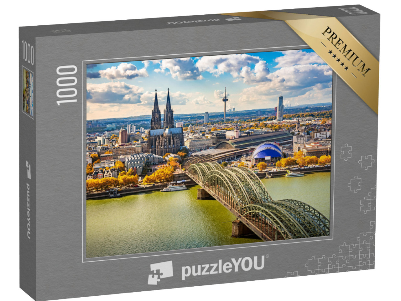 Puzzel 1000 stukjes „Luchtfoto van Keulen, Duitsland“