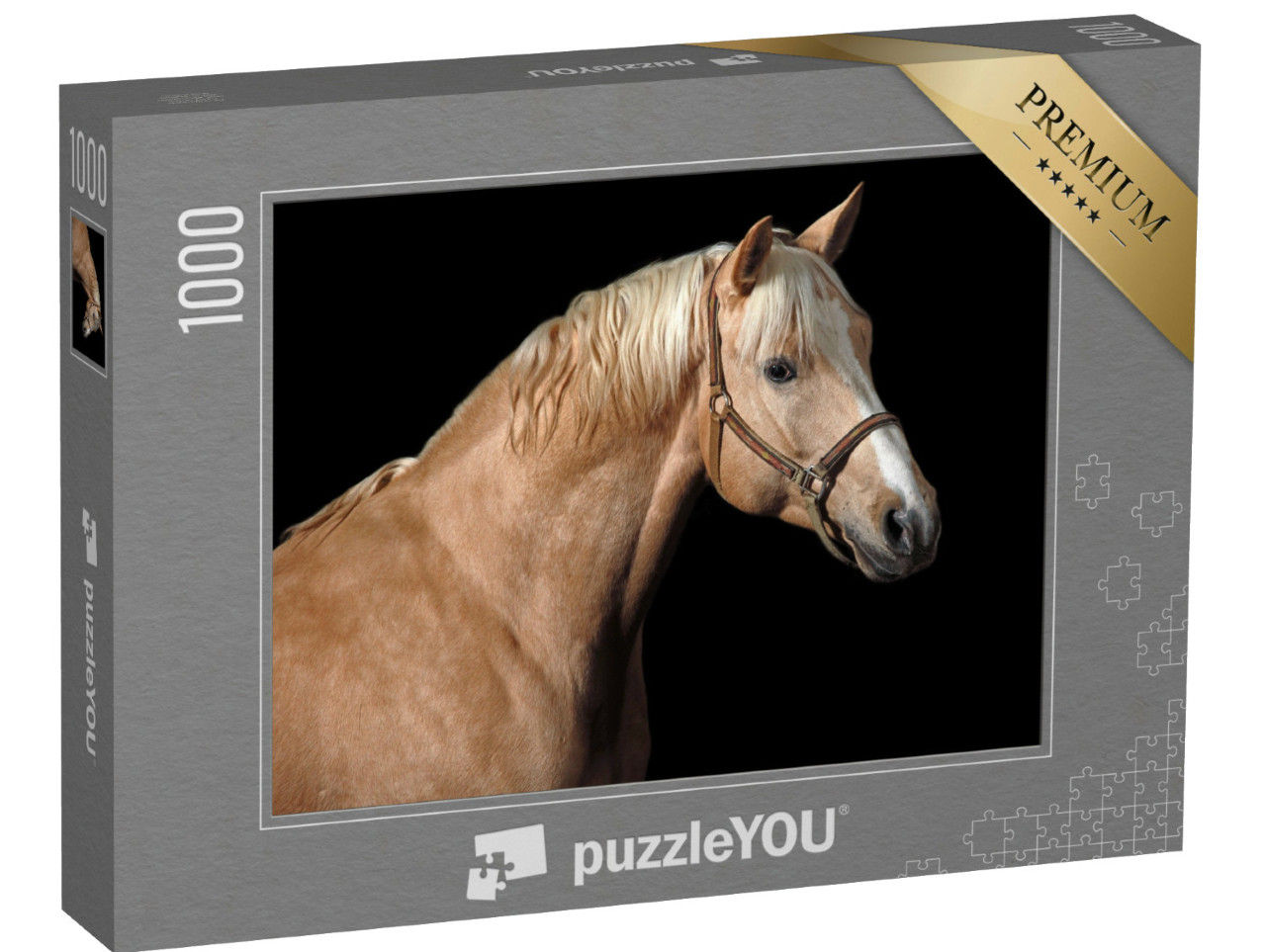 Puzzel 1000 stukjes „Palomino paard“