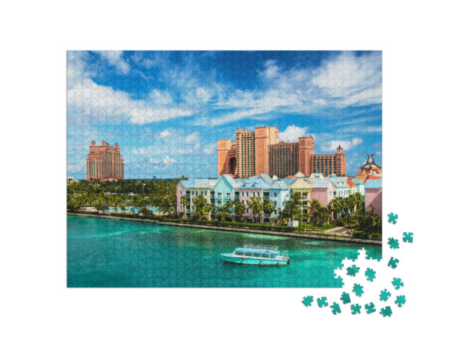 Puzzel 1000 stukjes „Nassau in de zomer, Bahama's, Caribisch gebied“
