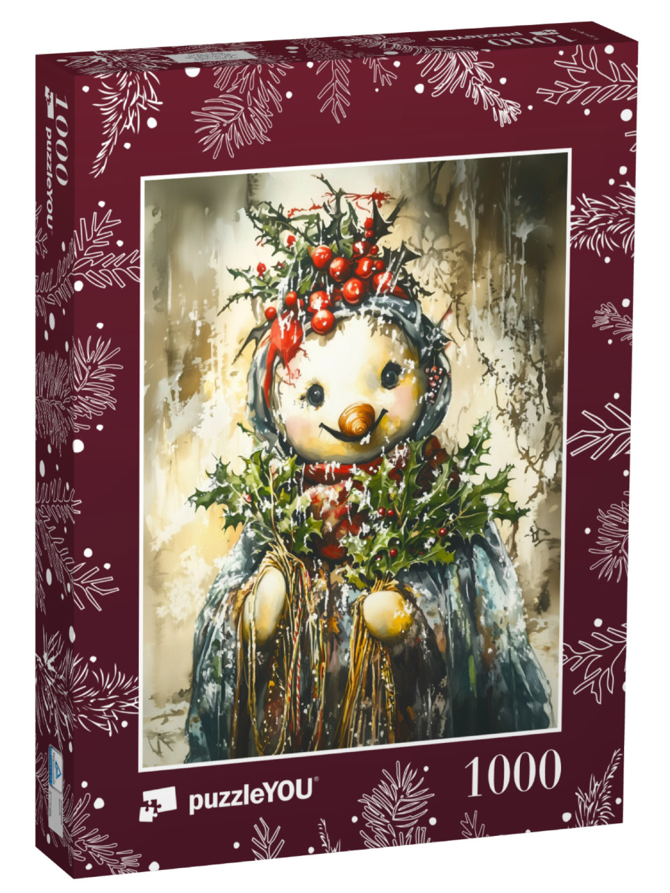 Puzzel 1000 stukjes „Mère Givre décore pour Noël“