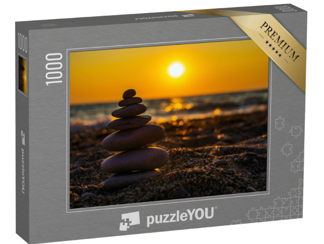 Puzzel 1000 stukjes „Zenstenen op het strand“