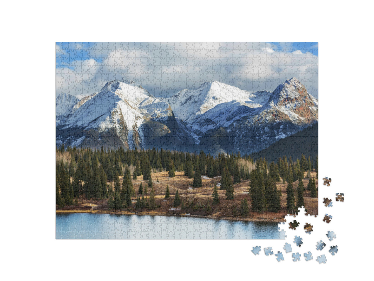 Puzzel 1000 stukjes „Berglandschap van de Colorado Rocky Mountains, VS“