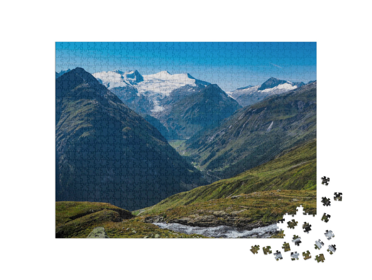 Puzzel 1000 stukjes „Uitzicht op de Großvenediger in het Nationaal Park Hohe Tauern“