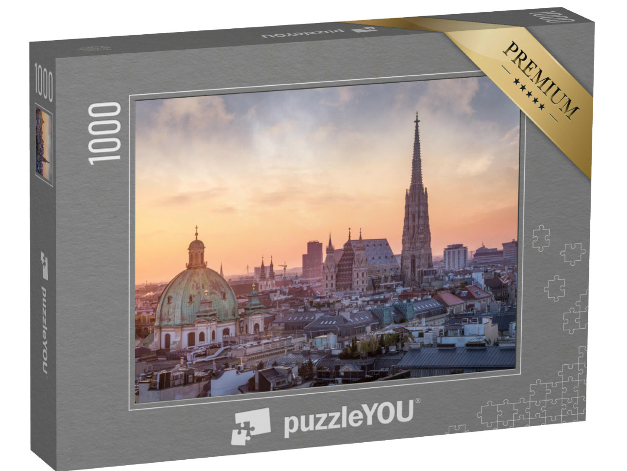 Puzzel 1000 stukjes „De skyline van Wenen met de Stephansdom, Oostenrijk“