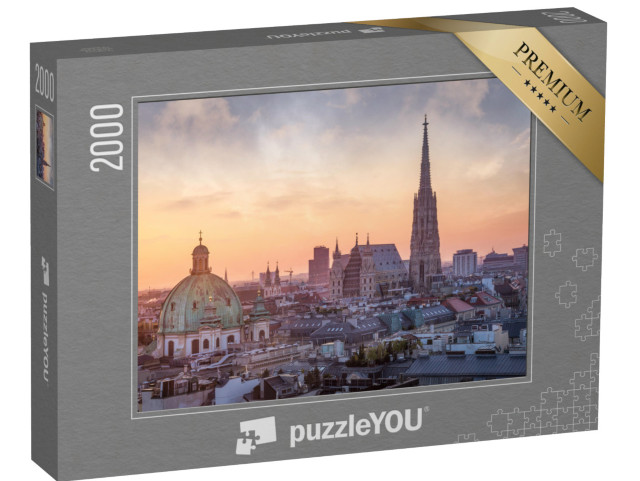 Puzzel 2000 stukjes „De skyline van Wenen met de Stephansdom, Oostenrijk“