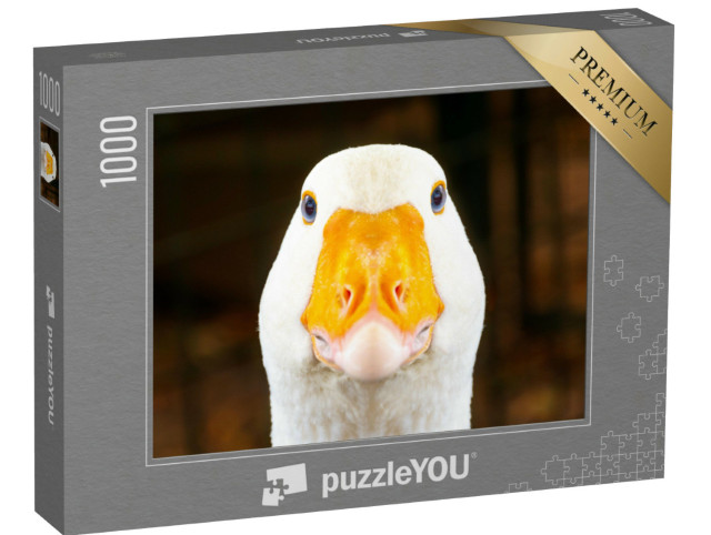 Puzzel 1000 stukjes „Portret van een witte gans“