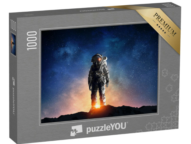 Puzzel 1000 stukjes „Een astronaut met ruimte“