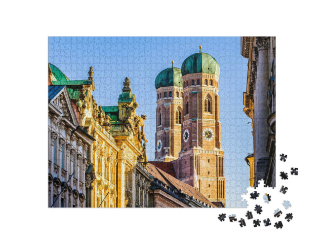 Puzzel 1000 stukjes „Kathedraal van München: Liebfrauenkirche, Beieren, Duitsland“