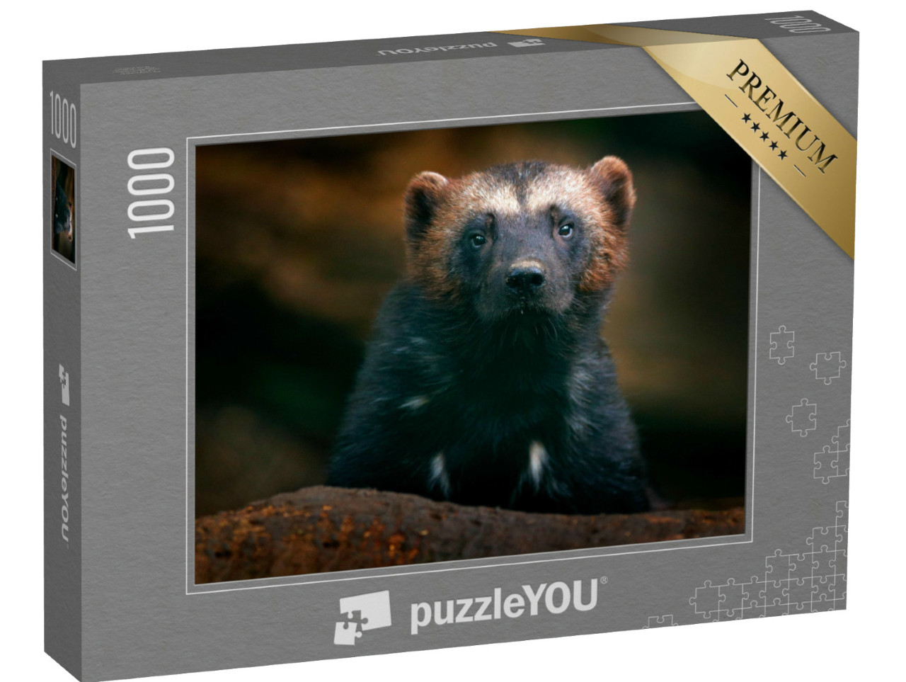 Puzzel 1000 stukjes „Een veelvraat in de Finse taiga“