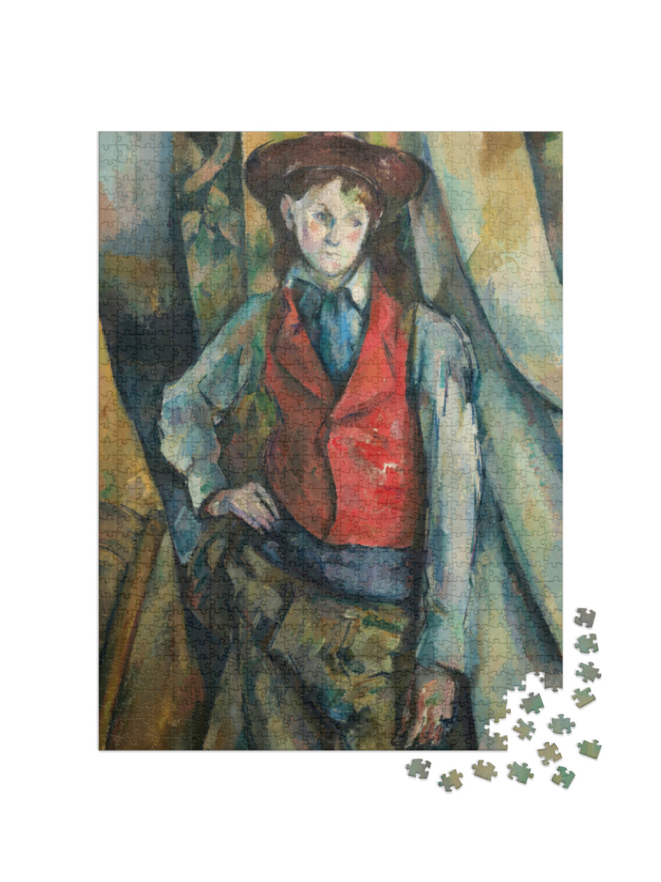 Puzzel 1000 stukjes „Paul Cézanne - Jongen in een rood vest“