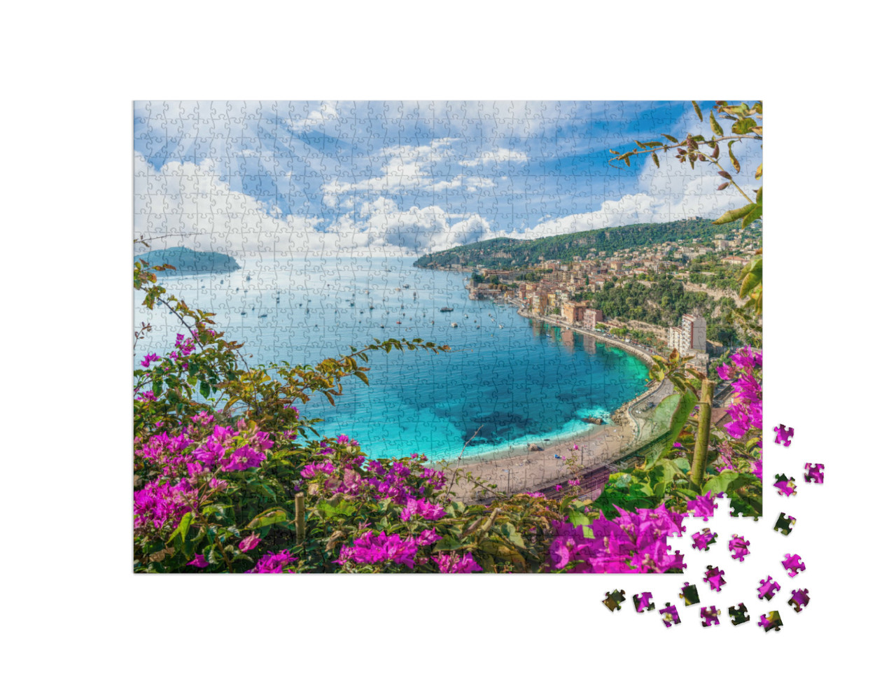 Puzzel 1000 stukjes „Villefranche sur Mer, regio Nice, Frankrijk“