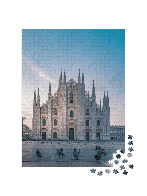 Puzzel 1000 stukjes „De kathedraal van Milaan, de grootste kerk van Italië“