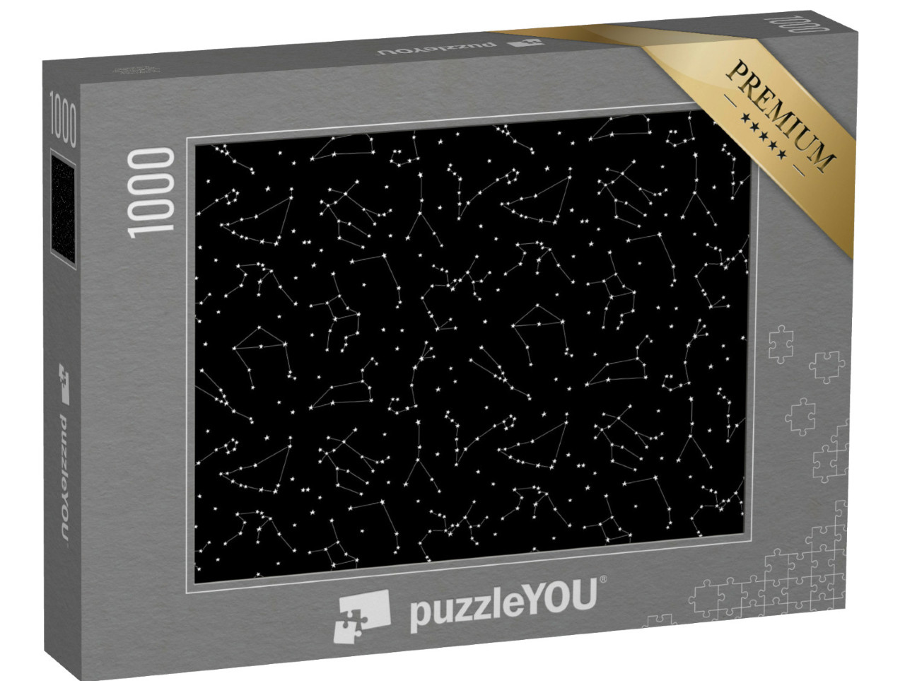 Puzzel 1000 stukjes „Patronen van de sterrenbeelden, vormen van sterren en lijnen“