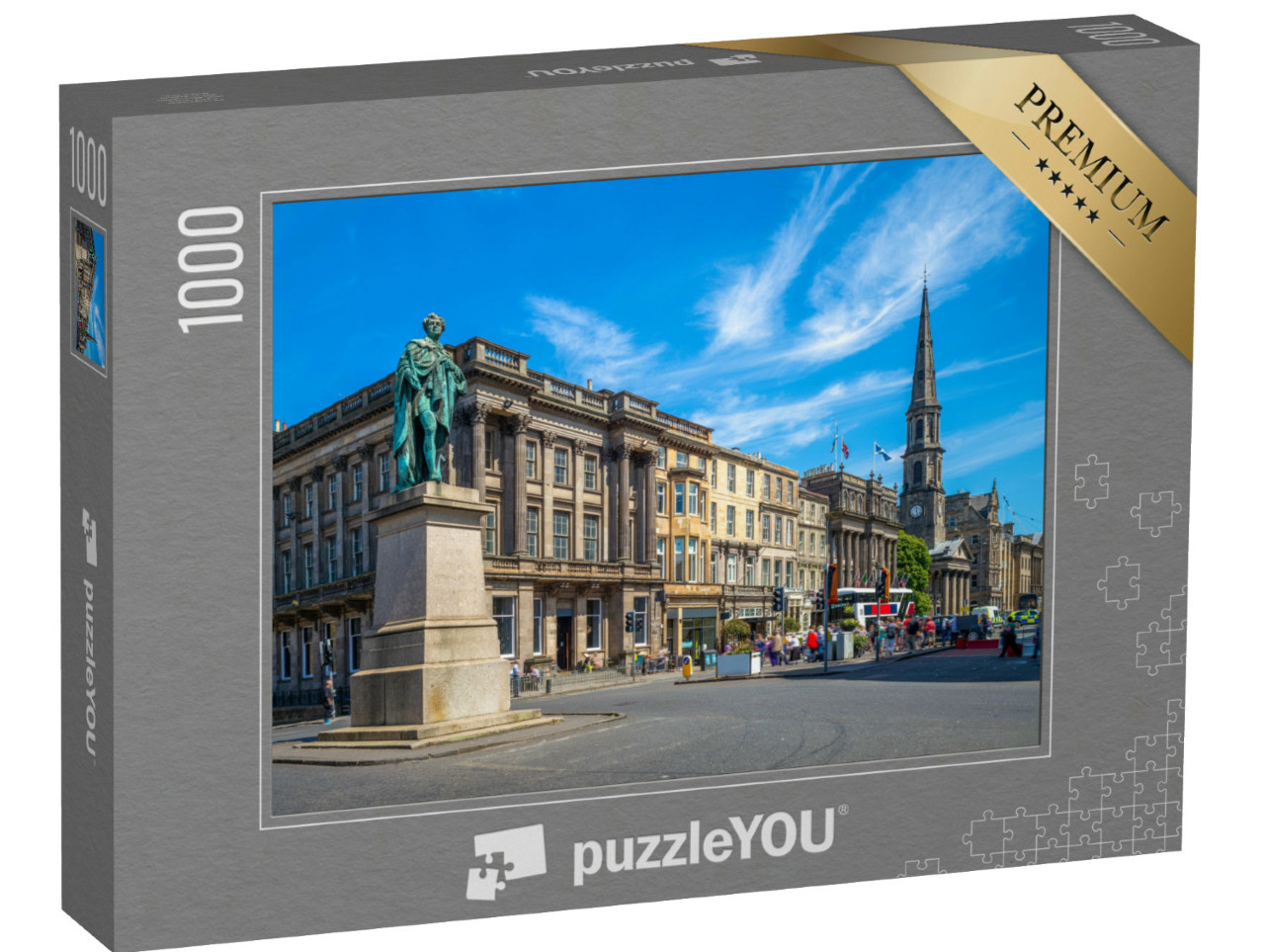 Puzzel 1000 stukjes „George Street in Edinburgh, Schotland“