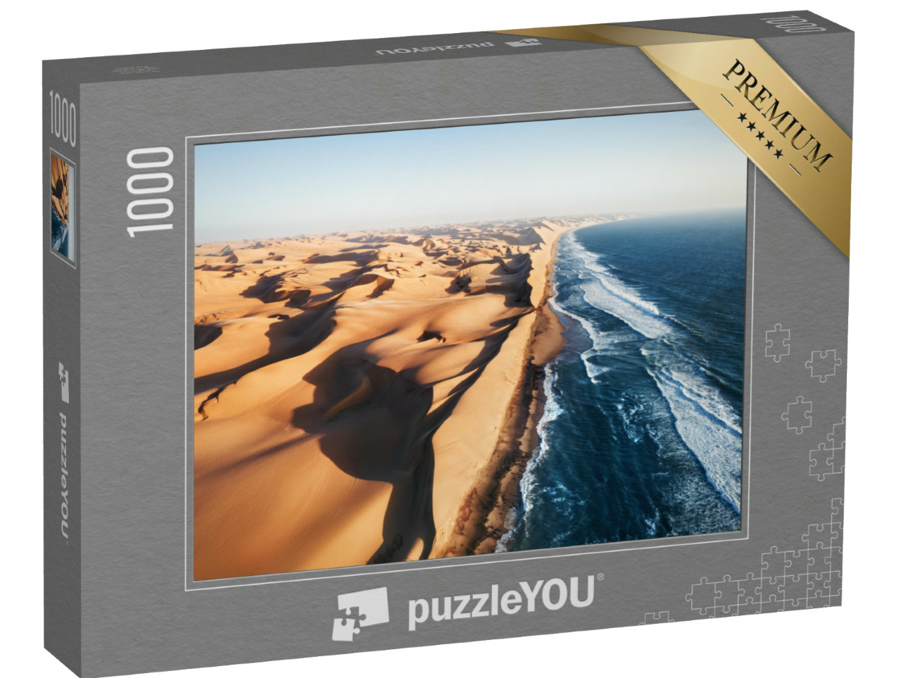 Puzzel 1000 stukjes „De plek waar de Namib-woestijn en de Atlantische Oceaan elkaar ontmoeten“