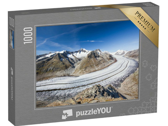 Puzzel 1000 stukjes „Majestueus uitzicht op de Aletschgletsjer“