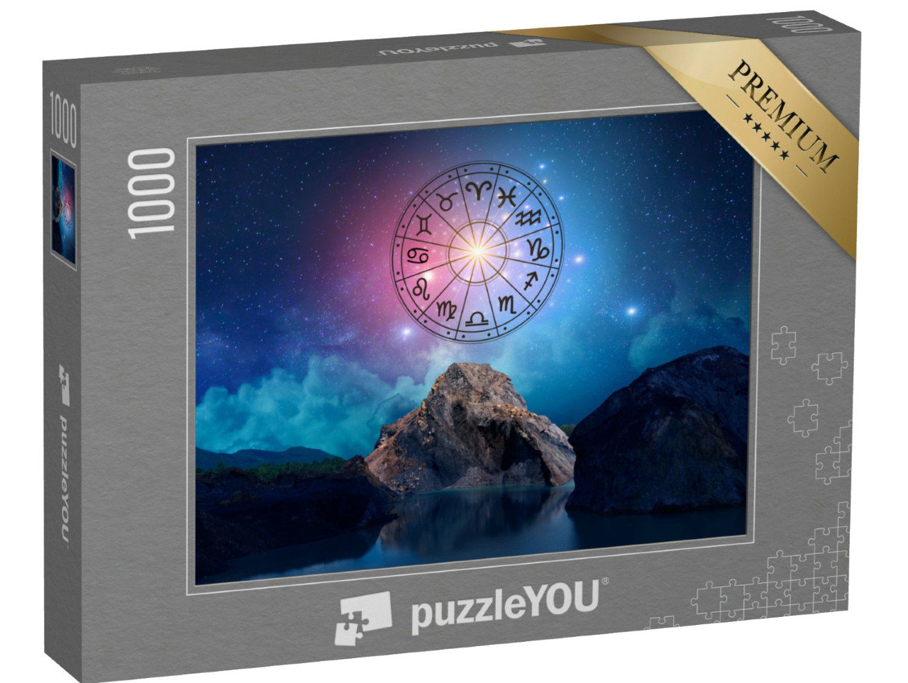 Puzzel 1000 stukjes „Dierenriemtekens binnen de horoscoopcirkel“