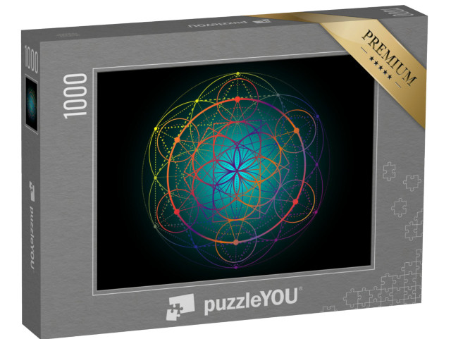 Puzzel 1000 stukjes „Zaad van het levenssymbool Heilige geometrie“