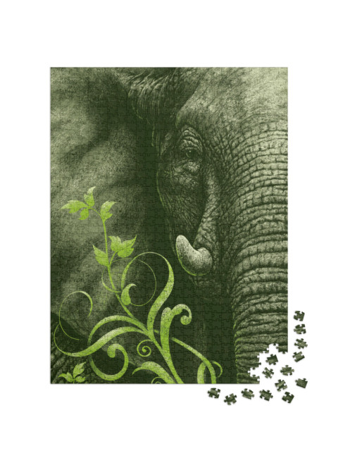 Puzzel 1000 stukjes „Olifant“