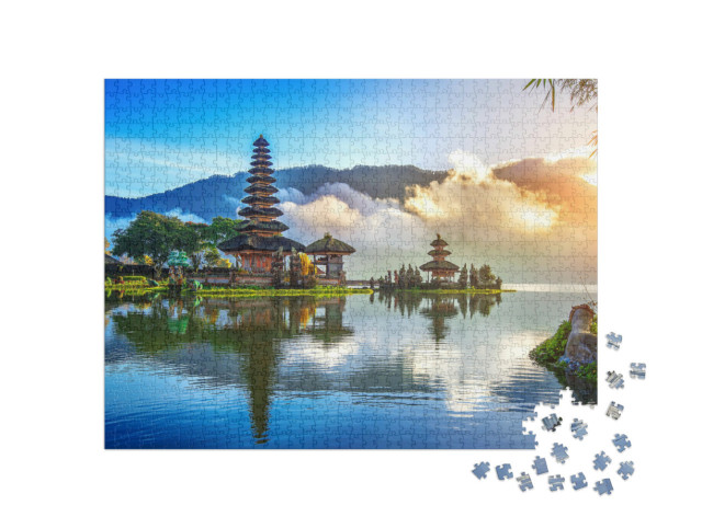 Puzzel 1000 stukjes „Beroemde tempel op Bali, Indonesië“