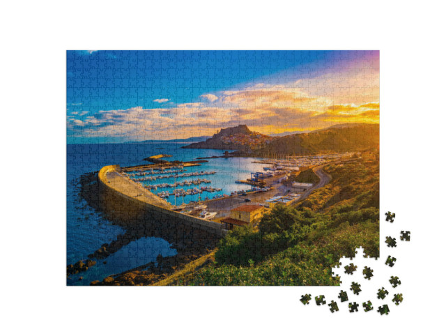 Puzzel 1000 stukjes „steegje van Castelsardo, Sardinië, Italië“