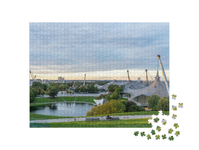 Puzzel 1000 stukjes „Olympisch Park rond het Olympisch Stadion in München“