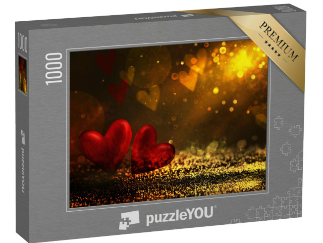 Puzzel 1000 stukjes „Twee harten voor Valentijnsdag“