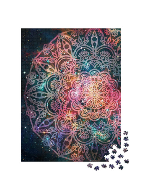 Puzzel 1000 stukjes „Een mandala in een sterrenstelsel“