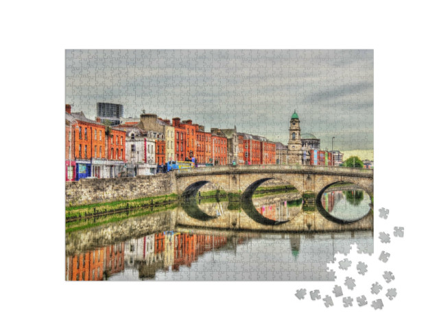 Puzzel 1000 stukjes „Uitzicht op de Mellows Bridge in Dublin, Ierland“