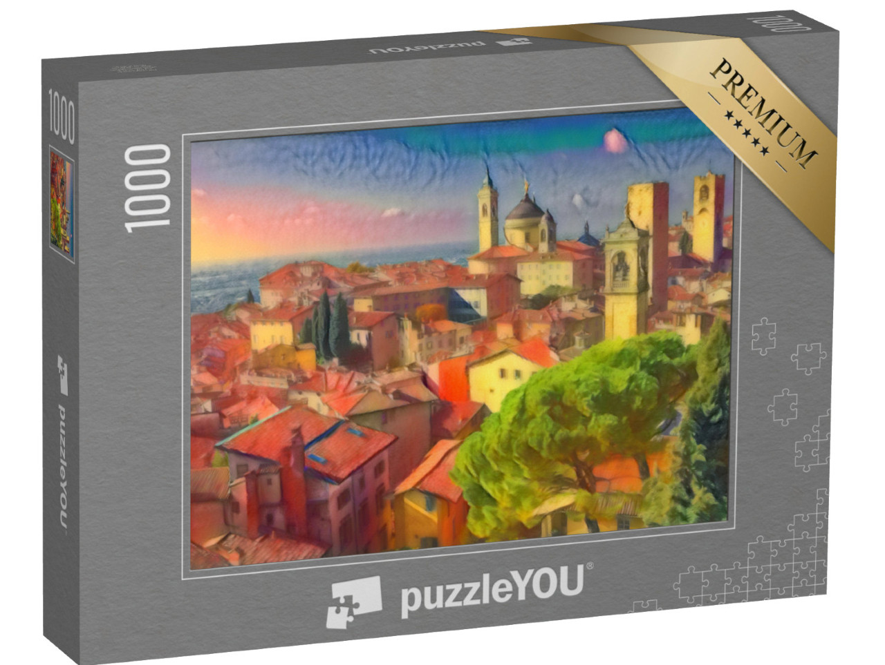 Puzzel 1000 stukjes „in de kunststijl van Franz Marc - Bergamo, Lombardije, Italië - Puzzel-verzameling Kunstenaars & Schilderijen“