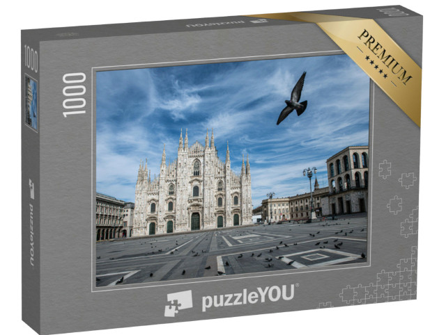 Puzzel 1000 stukjes „Gevel van de kathedraal van Milaan“