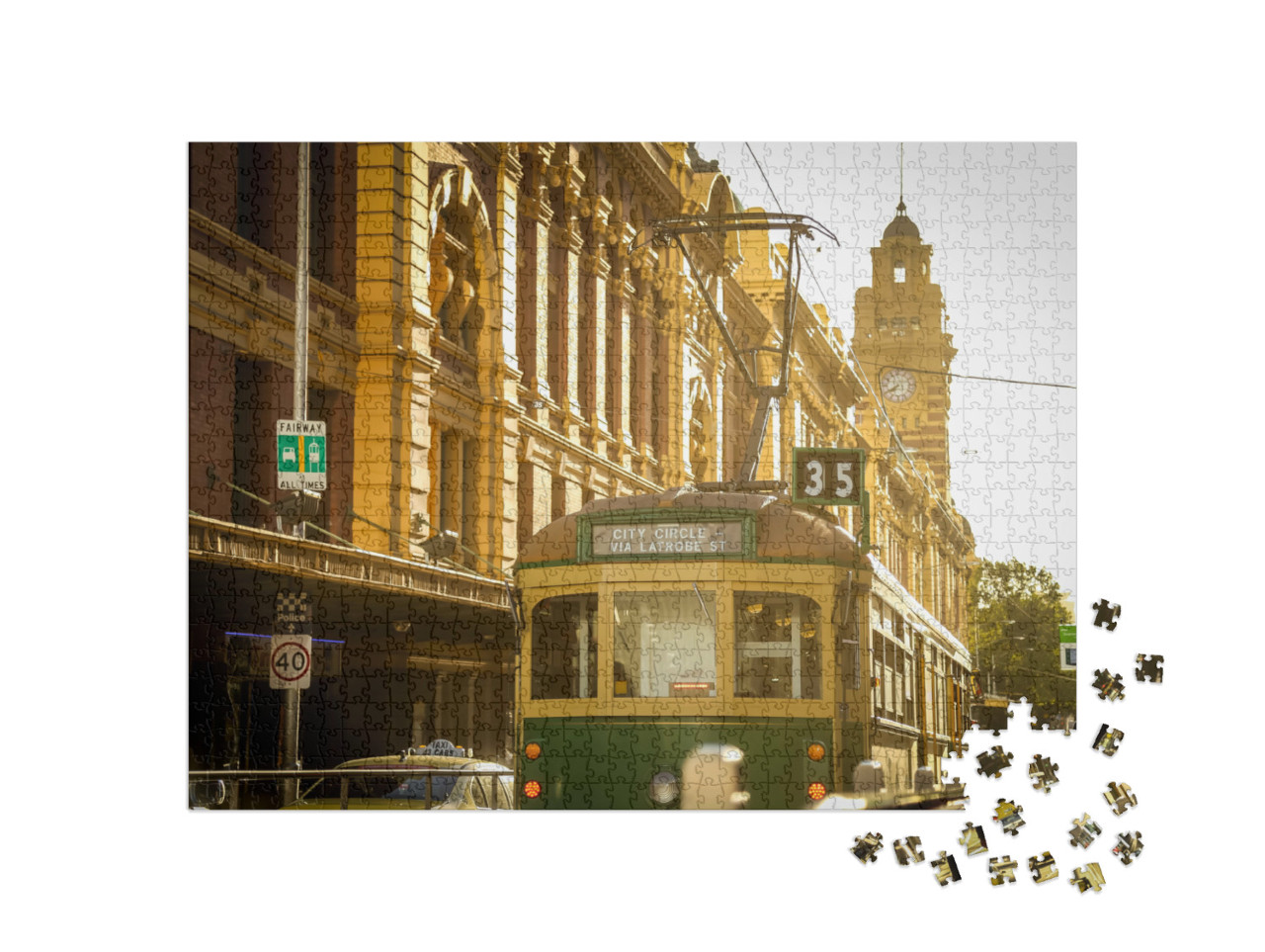 Puzzel 1000 stukjes „Tram in Melbourne, Australië“